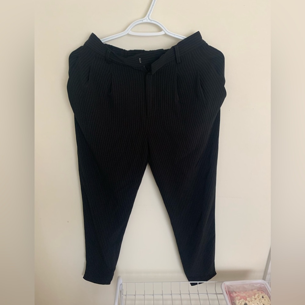 Uniqlo pinstripe trousers